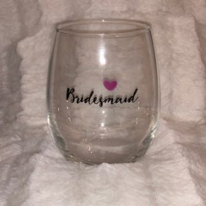 bridesmaid glass cup